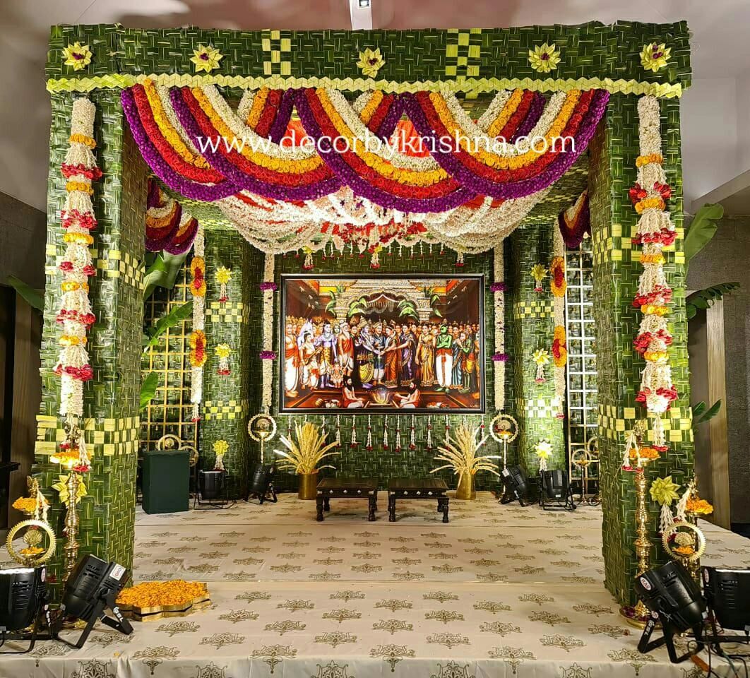 Eco friendly wedding mandap decor spotlight Kukatpally